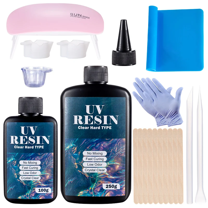 Hard UV Resin Glue Kit Fast Cu - Resin Art Equipment ulasan dan harga
