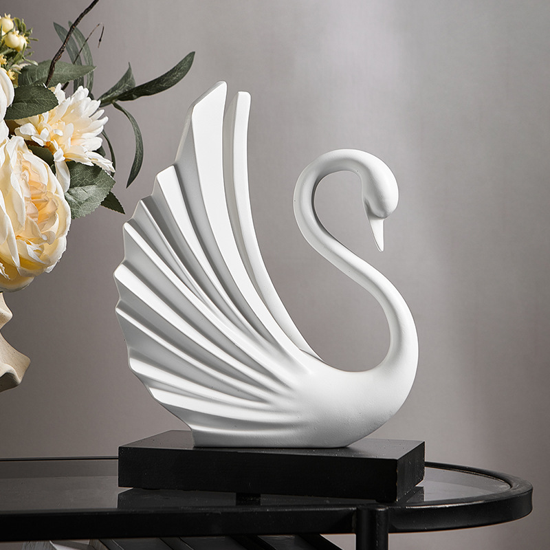 Resin Swan Couple Figurine Sim - Resin Art Wedding Gift ulasan dan harga