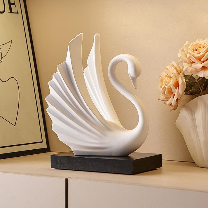 Resin Swan Couple Figurine Sim - Resin Art Wedding Gift ulasan dan harga