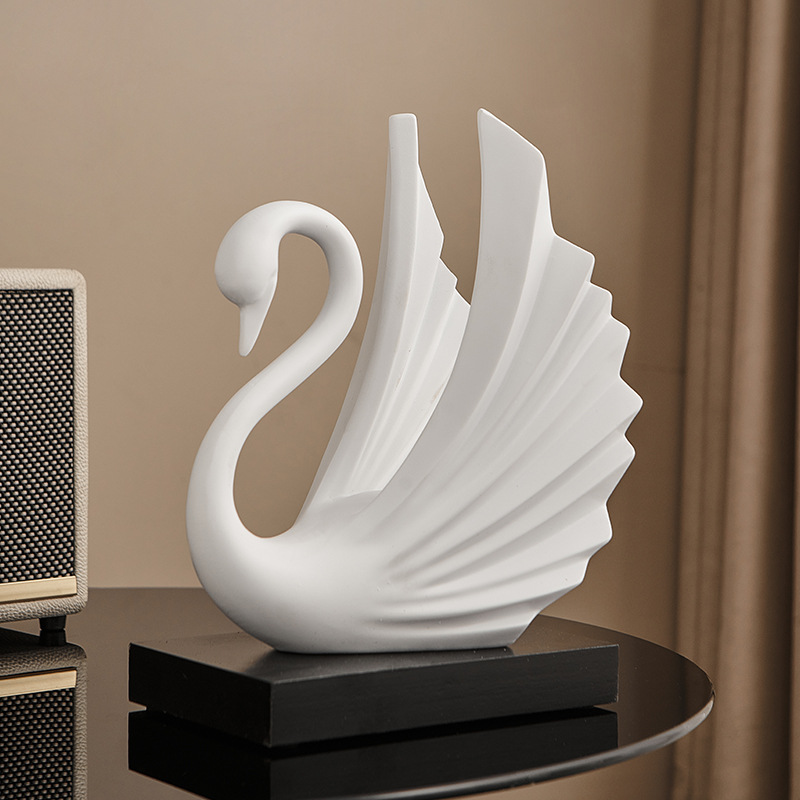 Resin Swan Couple Figurine Sim - Resin Art Wedding Gift ulasan dan harga