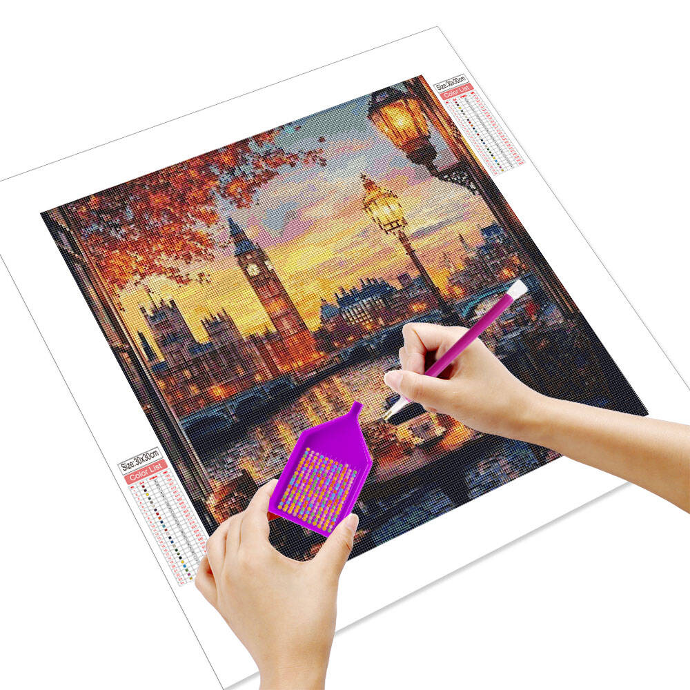 Huacan City Autumn Landscape D - Resin Art Wallpaper ulasan dan harga