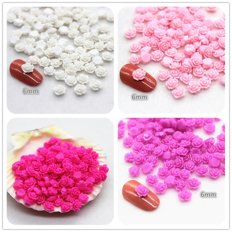 100pcs 6mm Resin Mini Rose Flo - Resin Art Rose ulasan dan harga