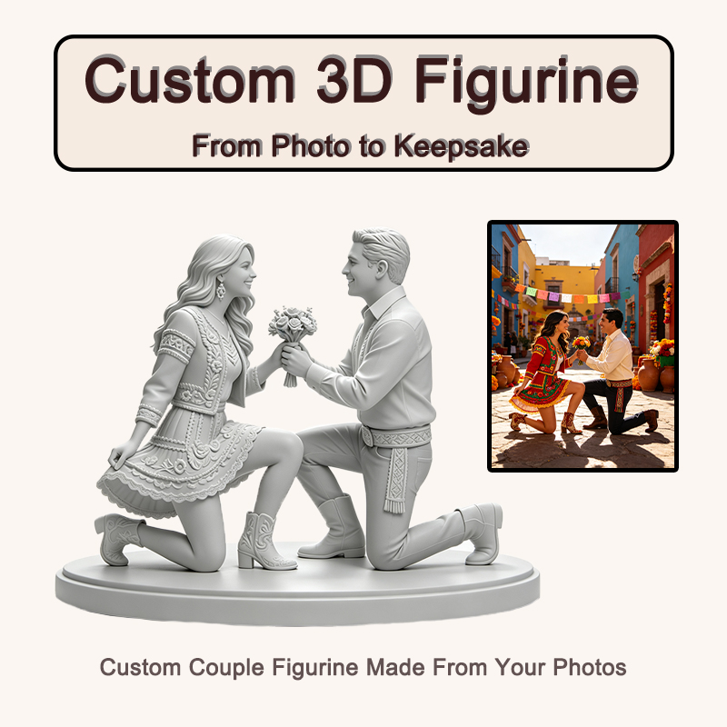 Custom 3D Printed Couple Figur - Resin Art Wedding Gift ulasan dan harga