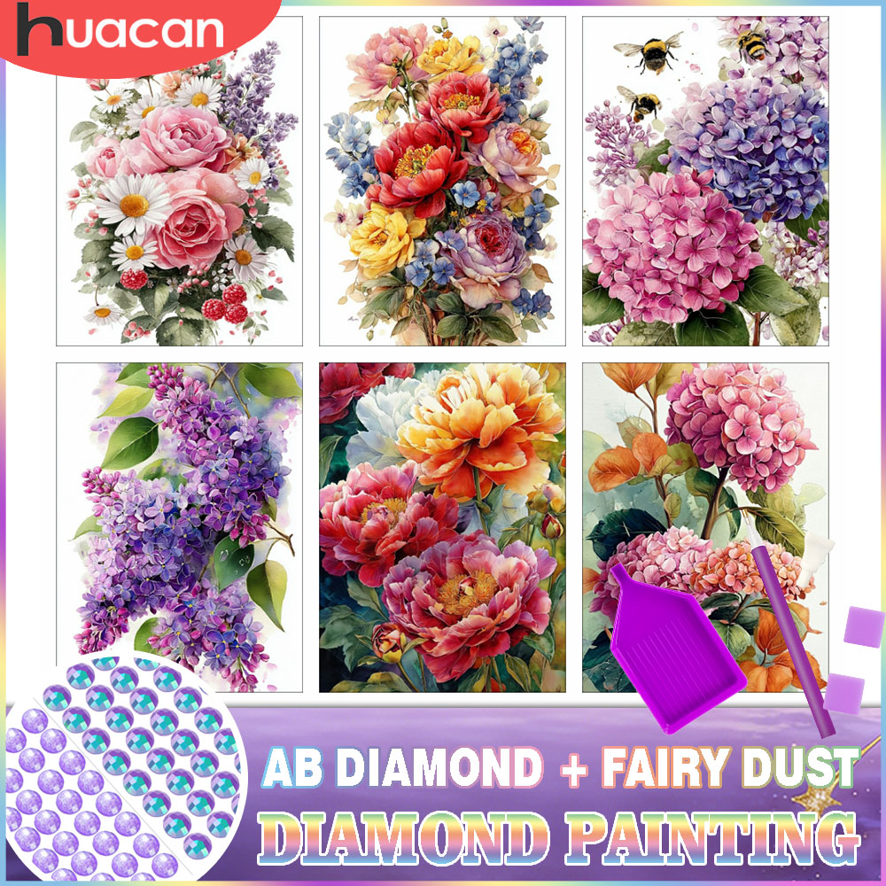 HUACAN Diamond Painting Kit Fl - Resin Art Rose ulasan dan harga